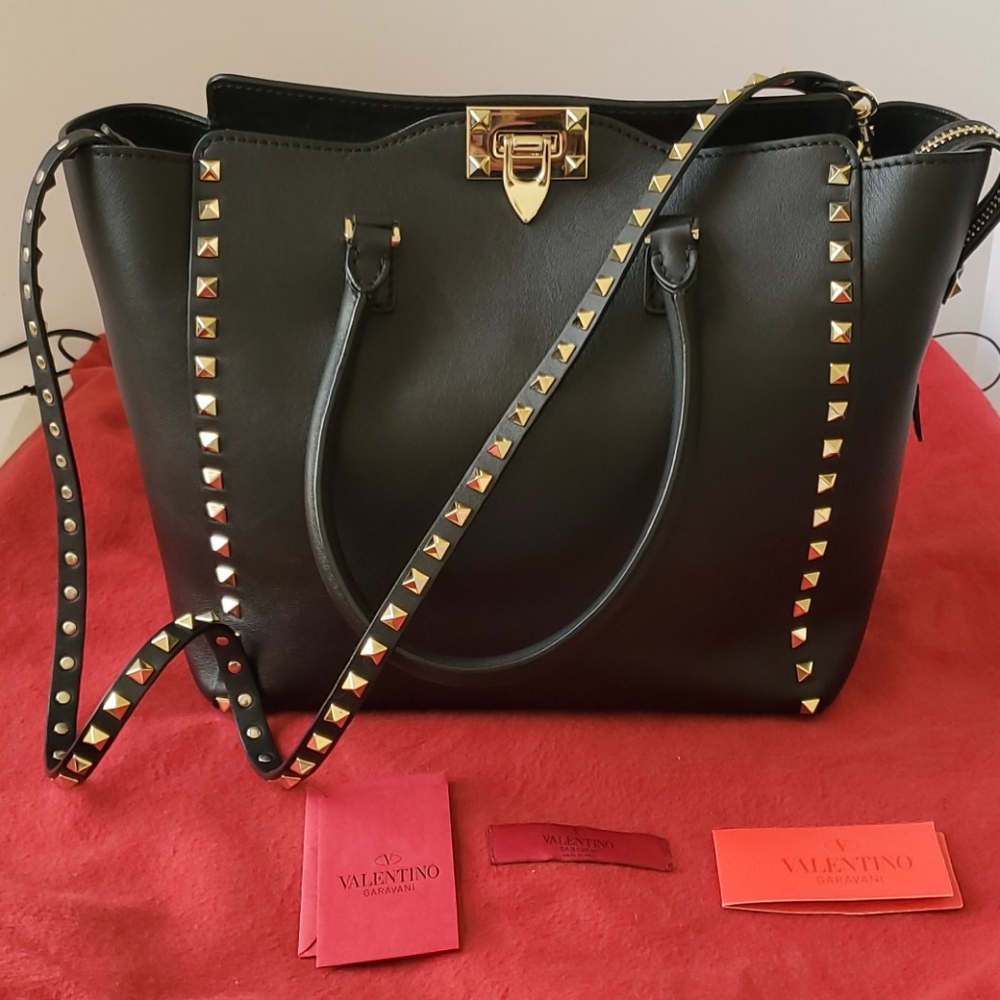 VALENTINO Rockstud Double Handle Bag